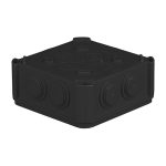 plk601v850 Коробка розпод. зовн. 114*114*57мм поліпр. самозат. 850 IP55 зсальн. гумов чорна