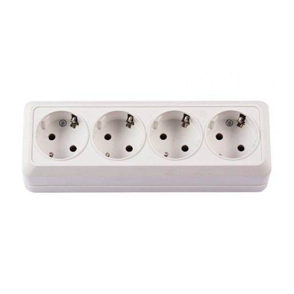 Розетка Opera б/з 4-м LUXEL IP-20 біла