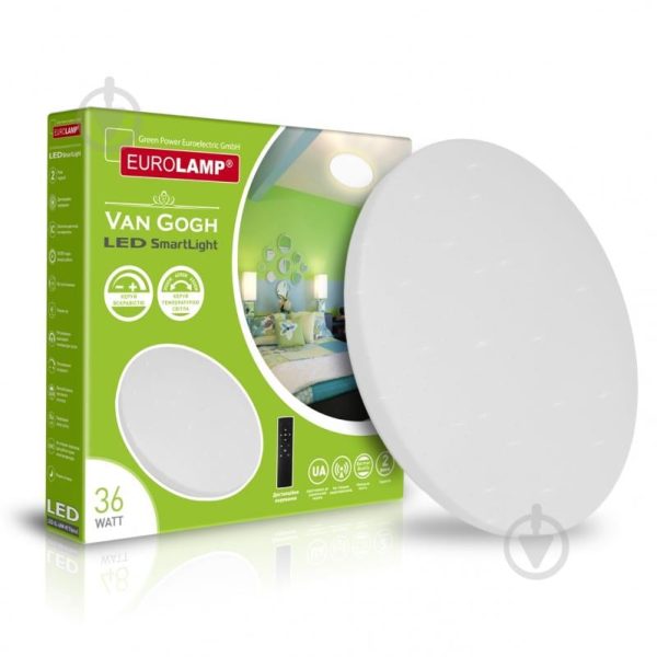 LED EUROLAMP Світильник Смарт Лайт Van Gogh N17 квадрат 36W 6500K