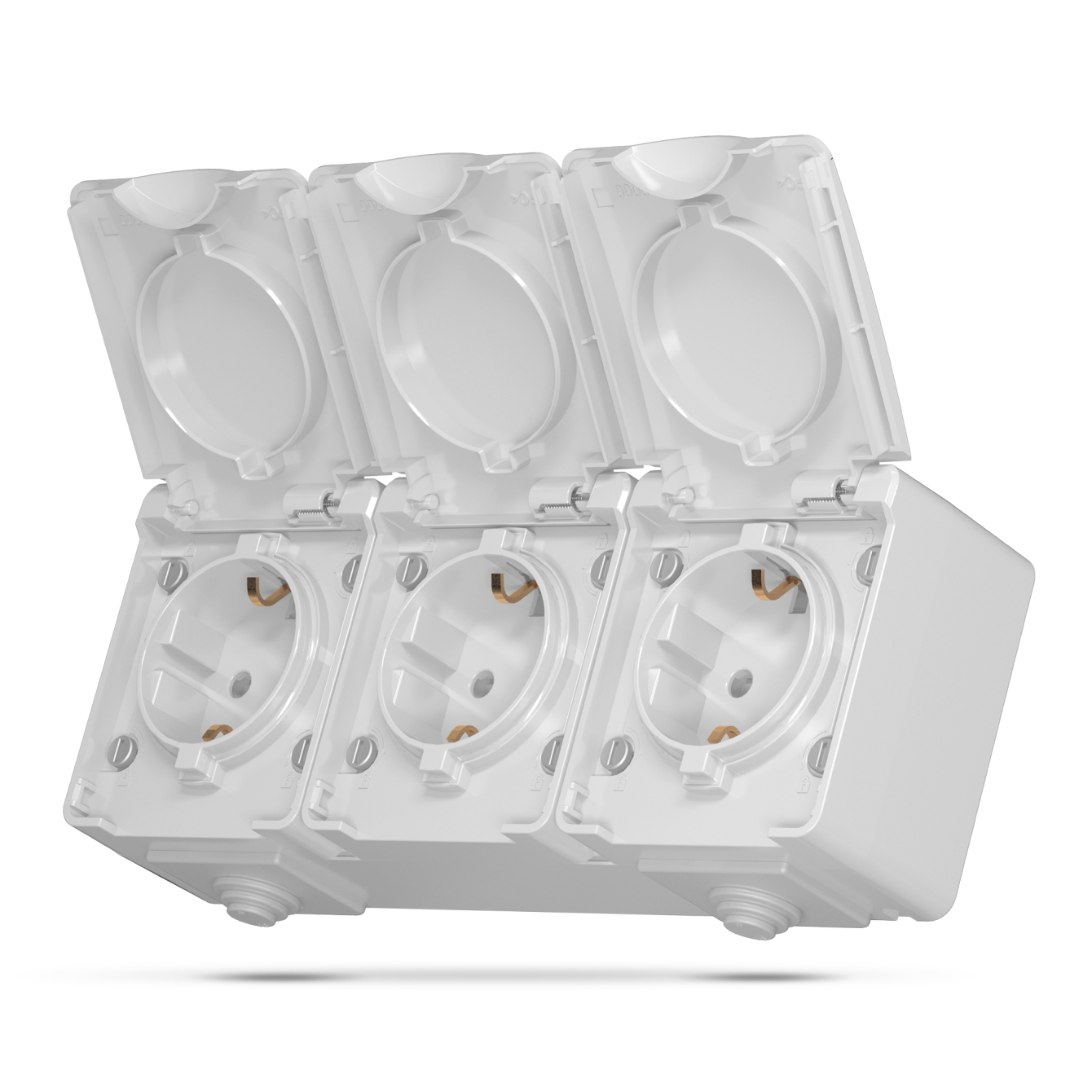 3675ec82-3cd4-11ee-836b-78e7d1920008.1600x1340w.jpeg Розетка зовнішня 3-а з/з ІР65 сіра VIDEX BINERA - Зображення 1