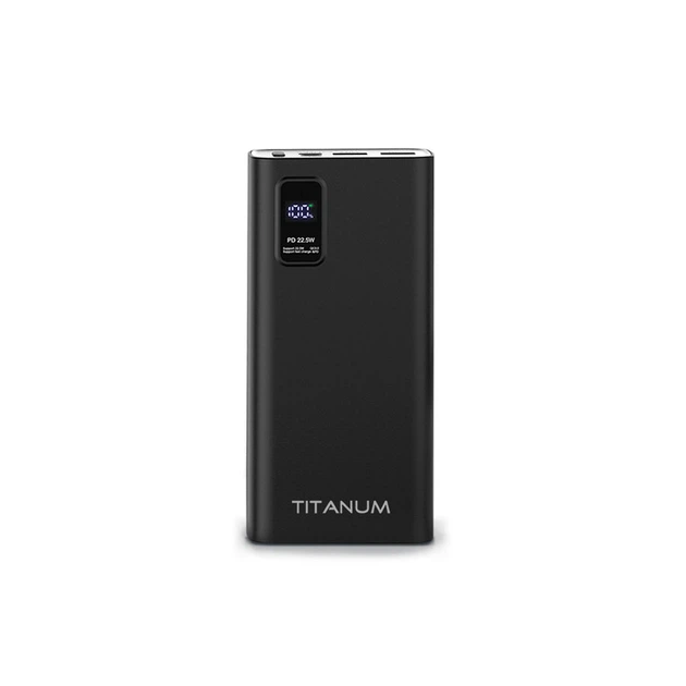 389164556.webp Павербанк Titanum-727S 20000mAh QC+PD Black - Зображення 1