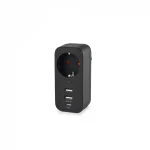 Адаптер 1гн.з/з 2USB+USB-C Black Videx