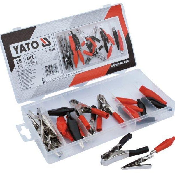 Кліщі контактні електричні "крокодильчики" YATO YT-5