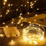 LED гірлянда Lebron 5м каплі роси 50 Led 3*АА жовта