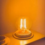 LED лампа VELMAX V-Filament-G45 2W. E27 помаранчева 200Lm