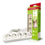 EUROLAMP  мережевий фільтр-подовжувач 4*2м 10А USB Tupe C