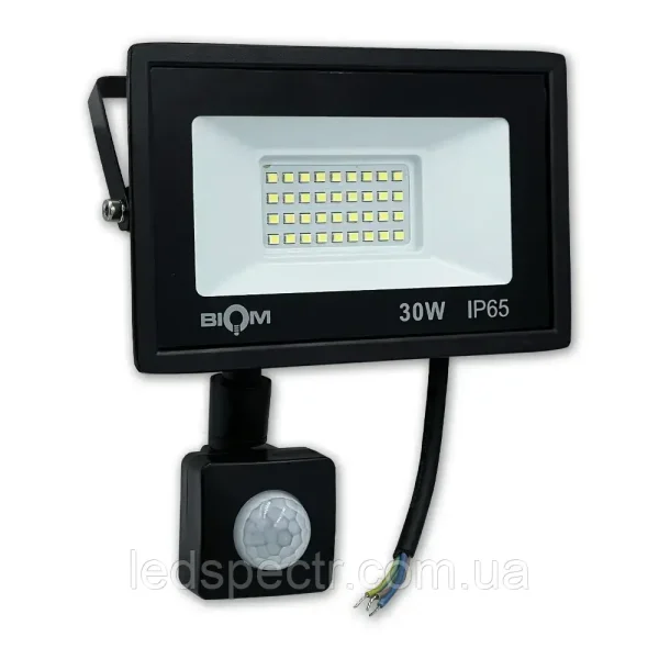 Світлодіодний прожектор BIOM 30W S5-SMD-30-Slim+Sensor 6200К 220V IP65
