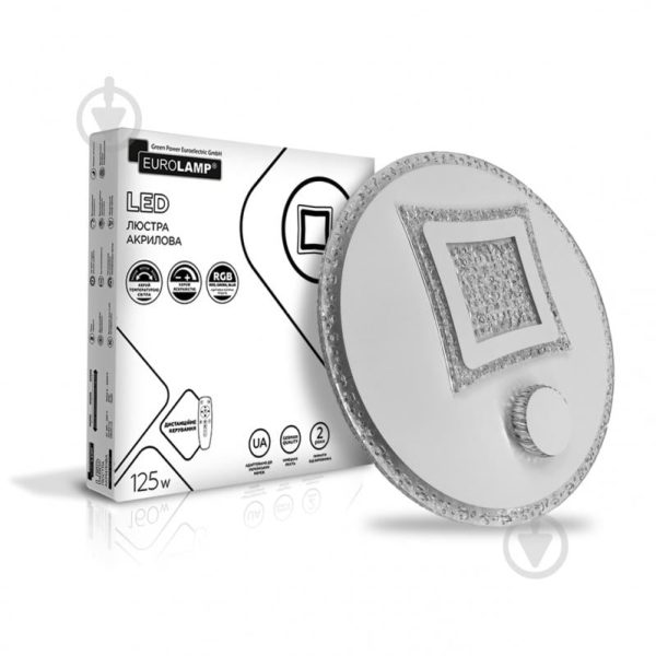 LED EUROLAMP Люстра світлодіодна акрилова кругла LED-LR-180-A32 180 ВТ 3000-6500к