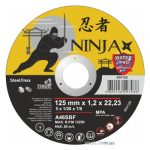 Диск відрізний по металу/нержав. сталі NINJA TM VIROK 125x22.23мм,t=1,0мм