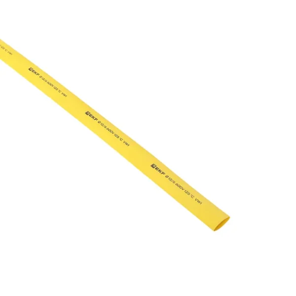 Трубка термоусаджувальна e.termo.stand.roll.12.6.yellow, 12/6, 100м, жовта E.NEXT
