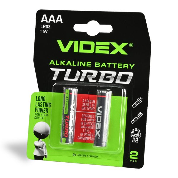 Батарейка лужена  VIDEX LR03/AAA Turbo Blister