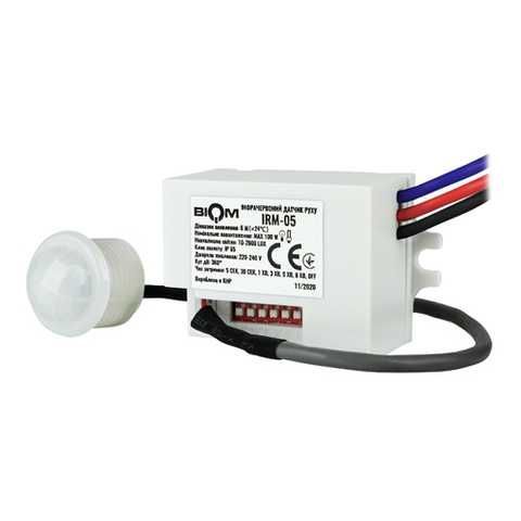 infrakrasnyy-datchik-dvizheniya-biom-irm-05-max-100vt-360-vreznoy-belyy-57335625758273.jpg Інфочервоний датчик руху BIOM IRM-05 max 100 Вт, 360 ВРІЗНИЙ, білий - Зображення 1