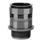 Муфта труба-коробка DN29mm, M32x1,5, поліамід, чорний колір ДКС