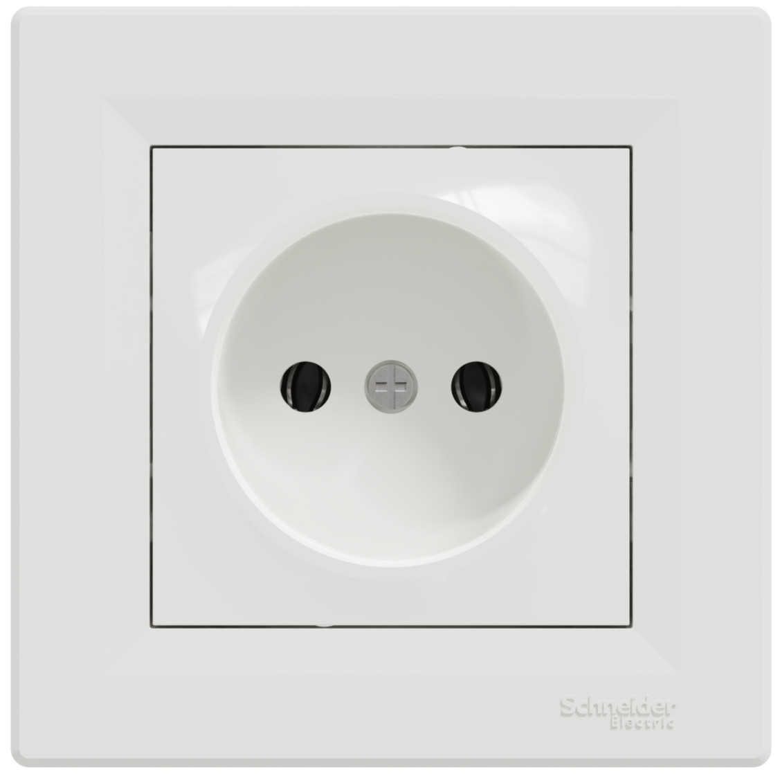 schneider_electric_EPH3000121.jpg Розетка з контактом що з/зем біла ASFORA БЕЗ РАМКИ - Зображення 1